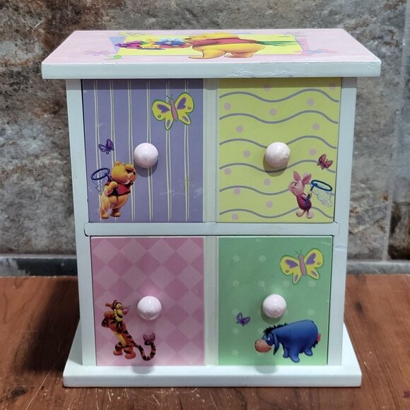 Kreisler, Disney Other - Winnie the Pooh Wooden Two Drawer Chest Jewelry Trinket Box